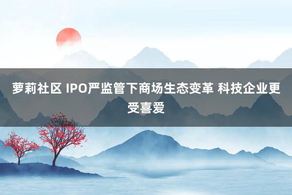 萝莉社区 IPO严监管下商场生态变革 科技企业更受喜爱